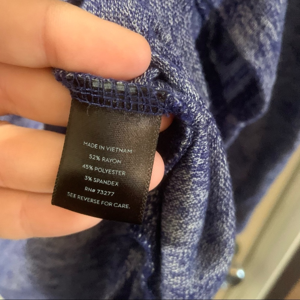 Simply Vera Vera Wang Blue Cowl Neck Sweater Top - Picture 5 of 6